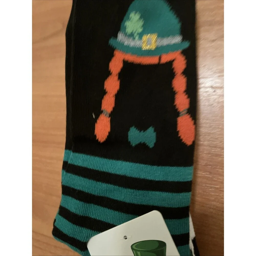 St Patrick’s Day Novelty Socks 3 Pair Shoe Size     6-12